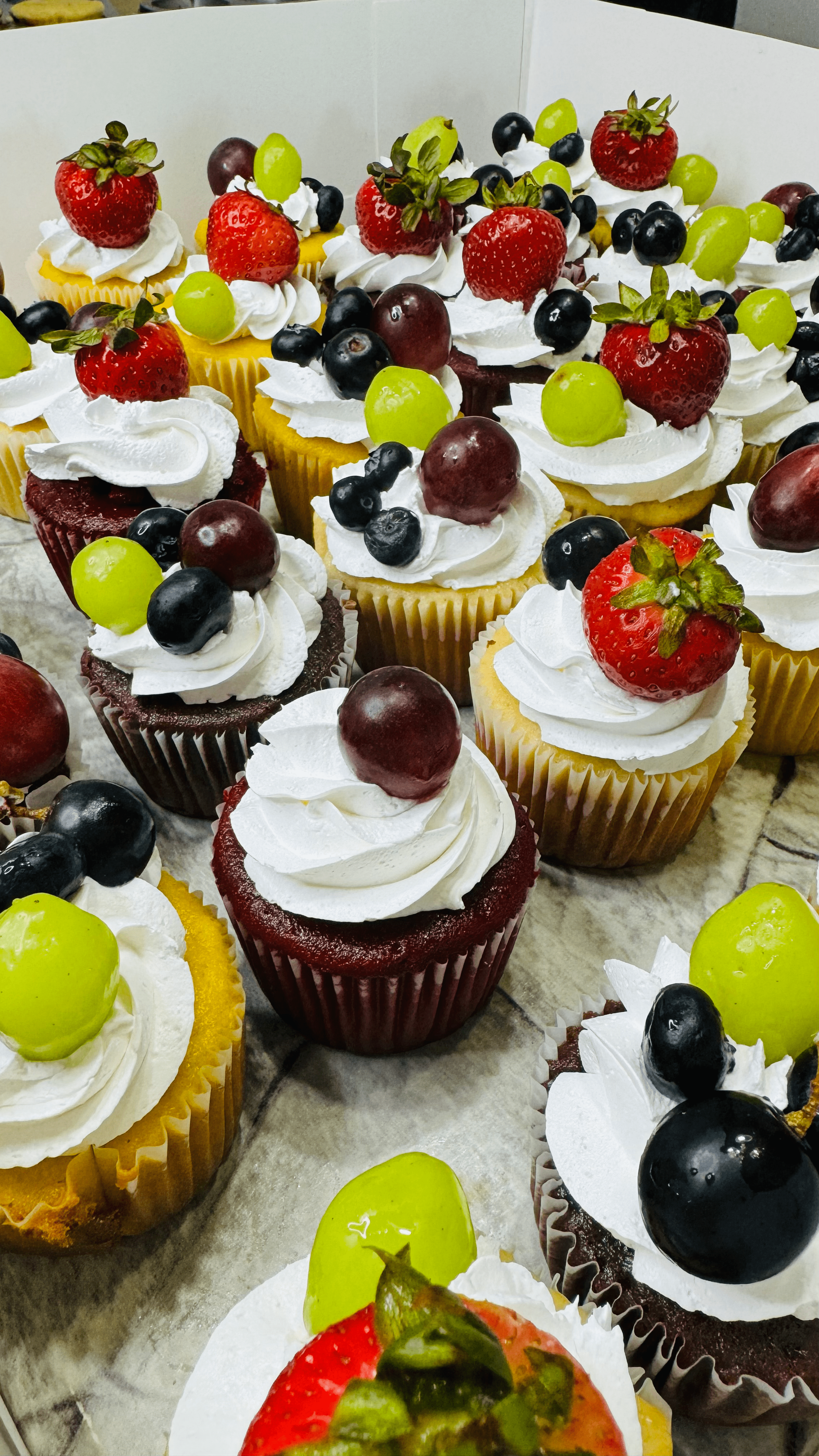 Assorted celebration cupcakes