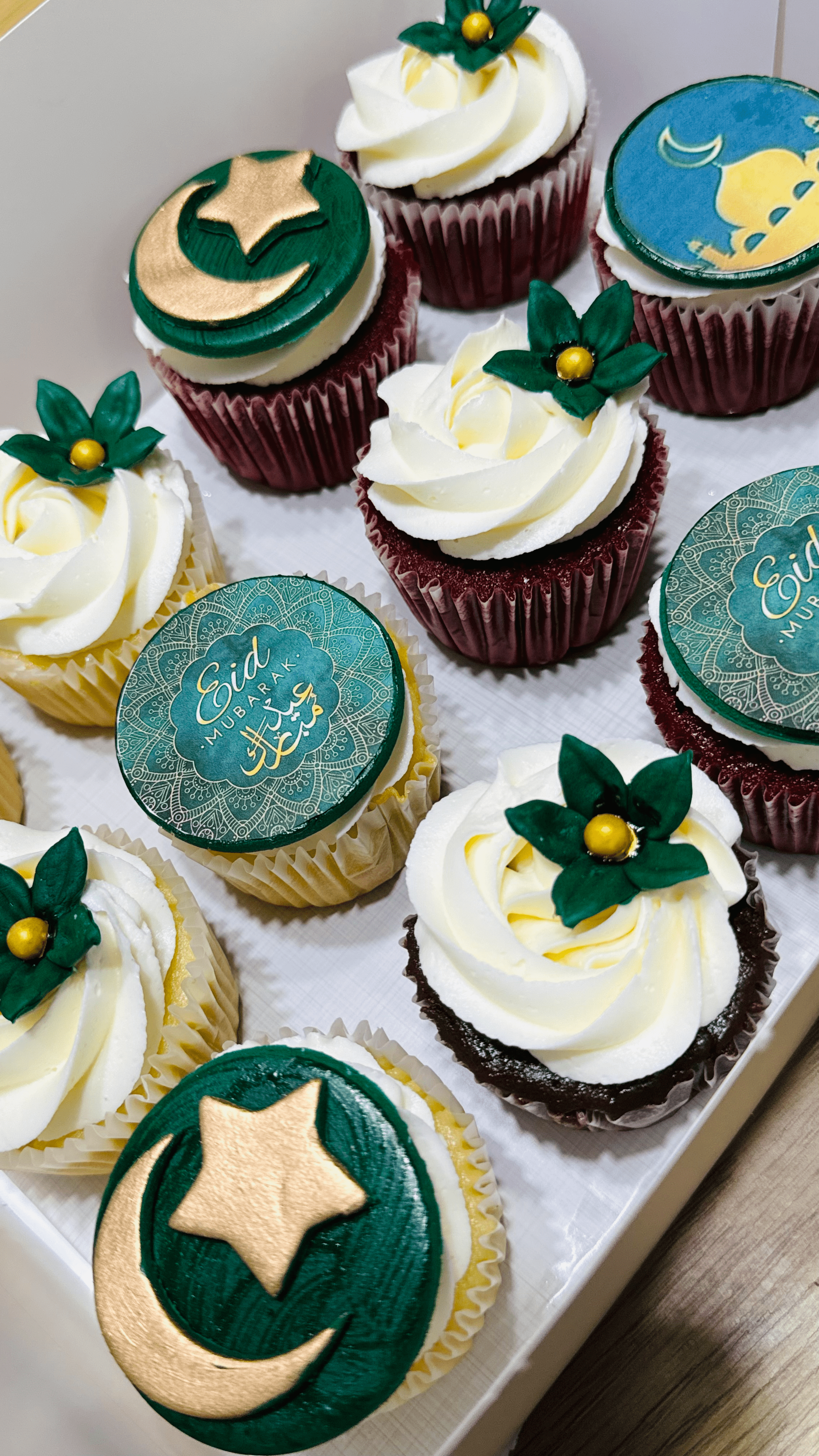 Colorful celebration cupcakes